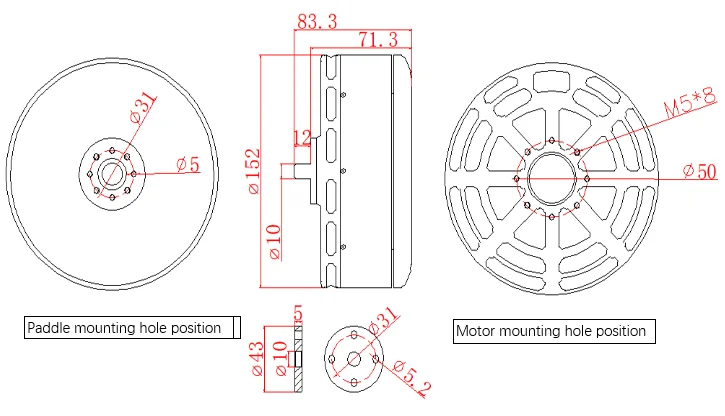 P400 KV50 Big Thrust Powerful  - Drone Motor のレビューと価格