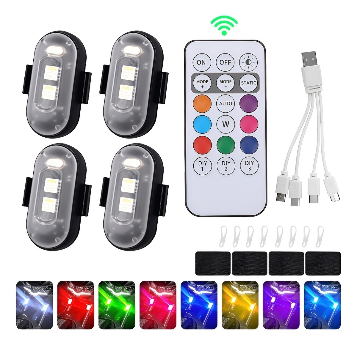 4 Pcs Led Strobe Lights with R - Drone Led Light のレビューと価格