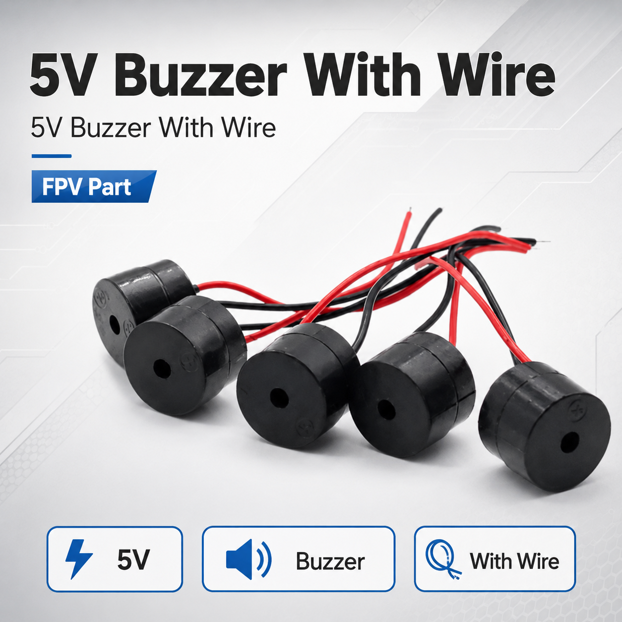 5V Buzzer With Wire For FPV Dr - Drone Buzzer のレビューと価格
