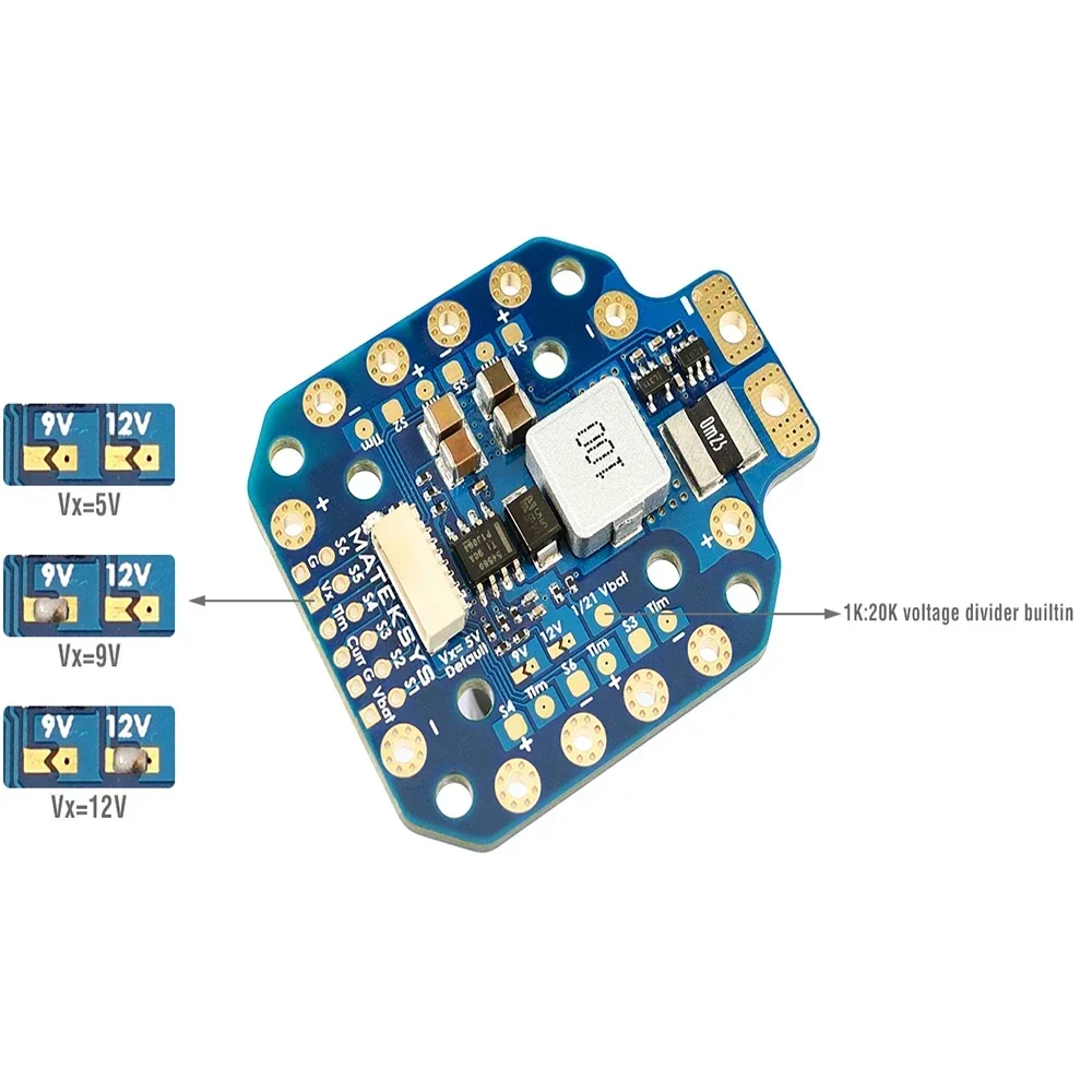 MATEK PDB-HEX 2-12S 5A 5V/9V/1 - Drone Power Distribution Board のレビューと価格