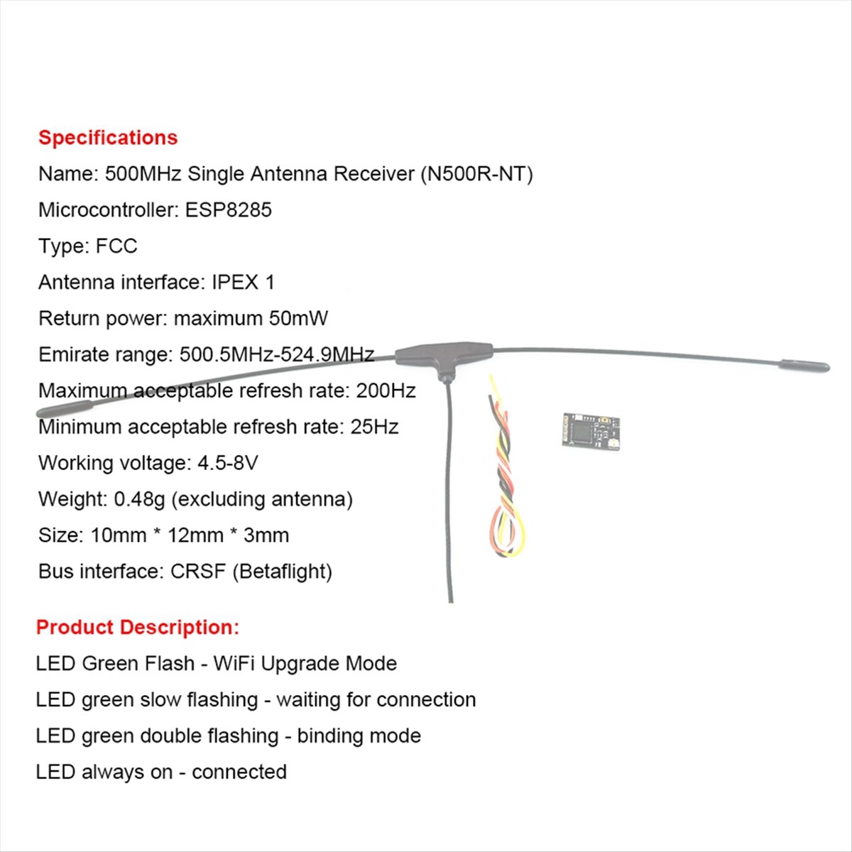 500MHz Receiver 500.5MHz-524.9 - Drone Receiver のレビューと価格